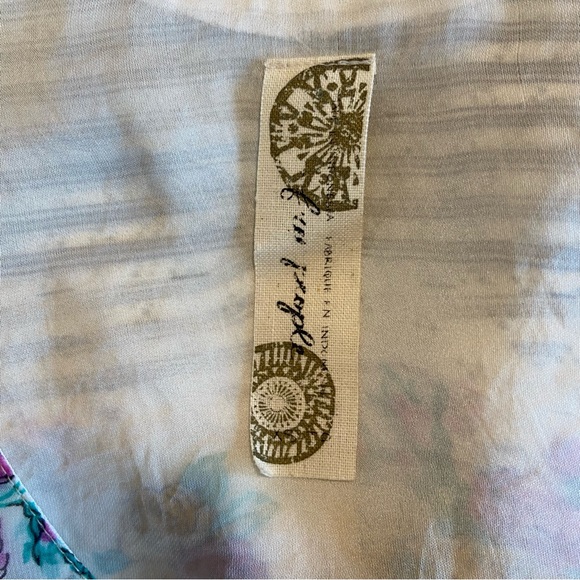 FREE PEOPLE FALLING FOR GEORGETTE BOHEMIAN CHIFFON FLORAL MINI DRESS - Picture 14 of 16